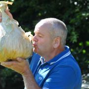 Stephen Purvis, from Murton, near Seaham, won the coveted giant onion competition with his 7.6 kg (16.755 lb) specimen