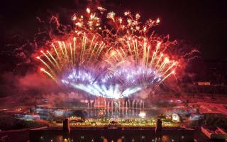 Firework finale at Kynren - an Epic Tale of England, which has earned an accolade from global travel advisory company Tripadvisor