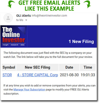 SEC filing email alerts image