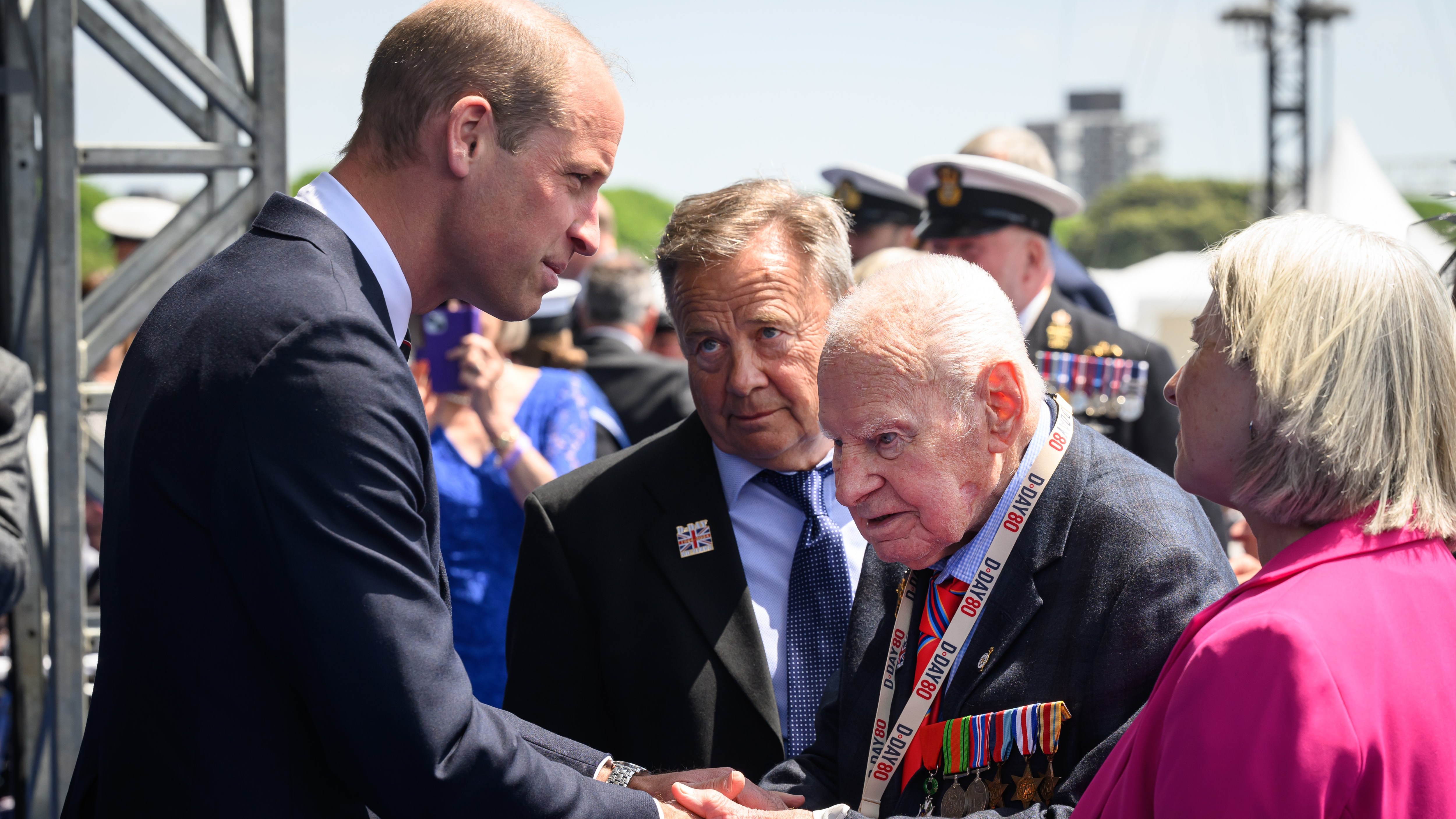 The Prince of Wales meets D-Day veterans after the 80th anniversary commemoration in Portsmouth