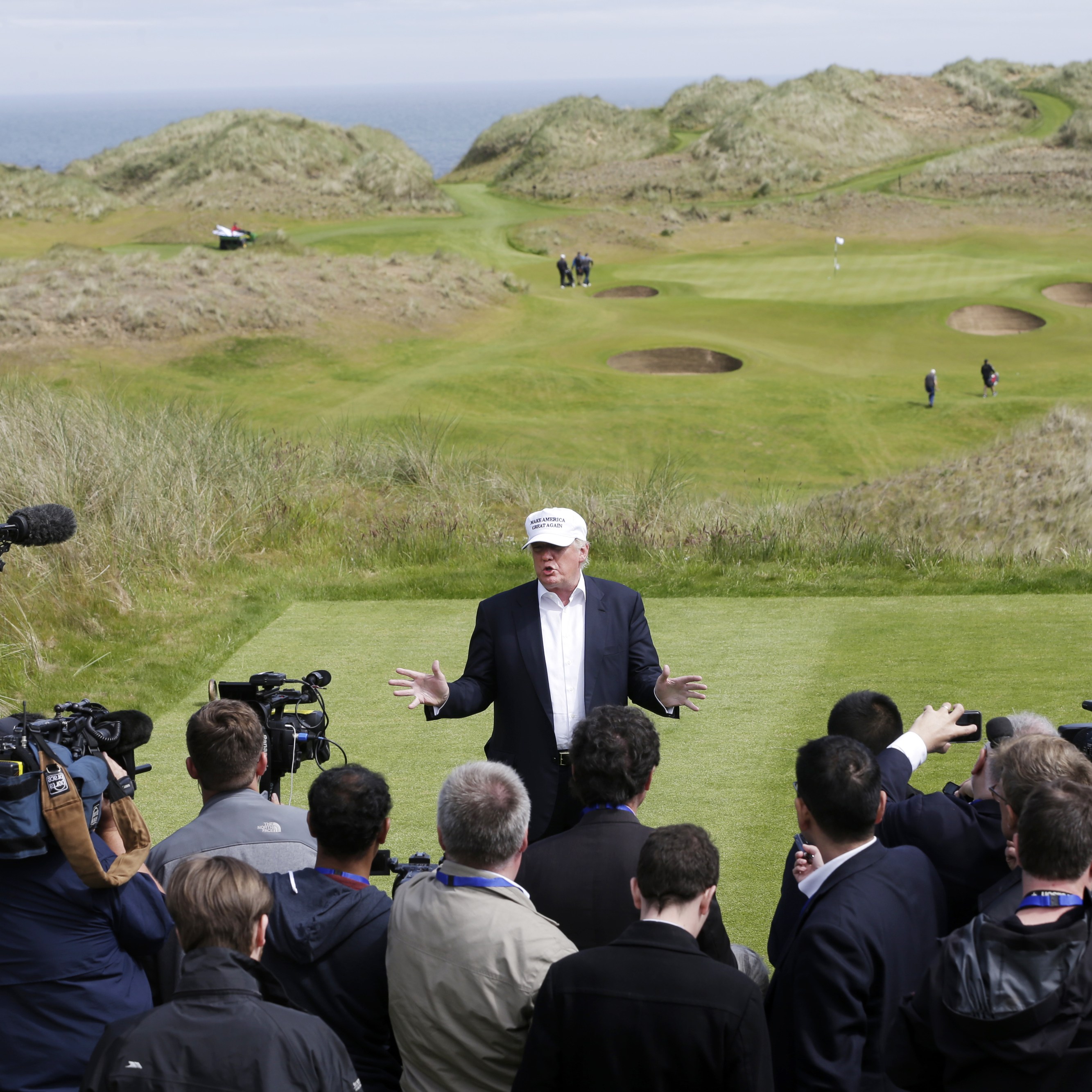Donald Trump at the Trump International Golf Links in Aberdeen in June 2016, a few months before he was elected president of the US