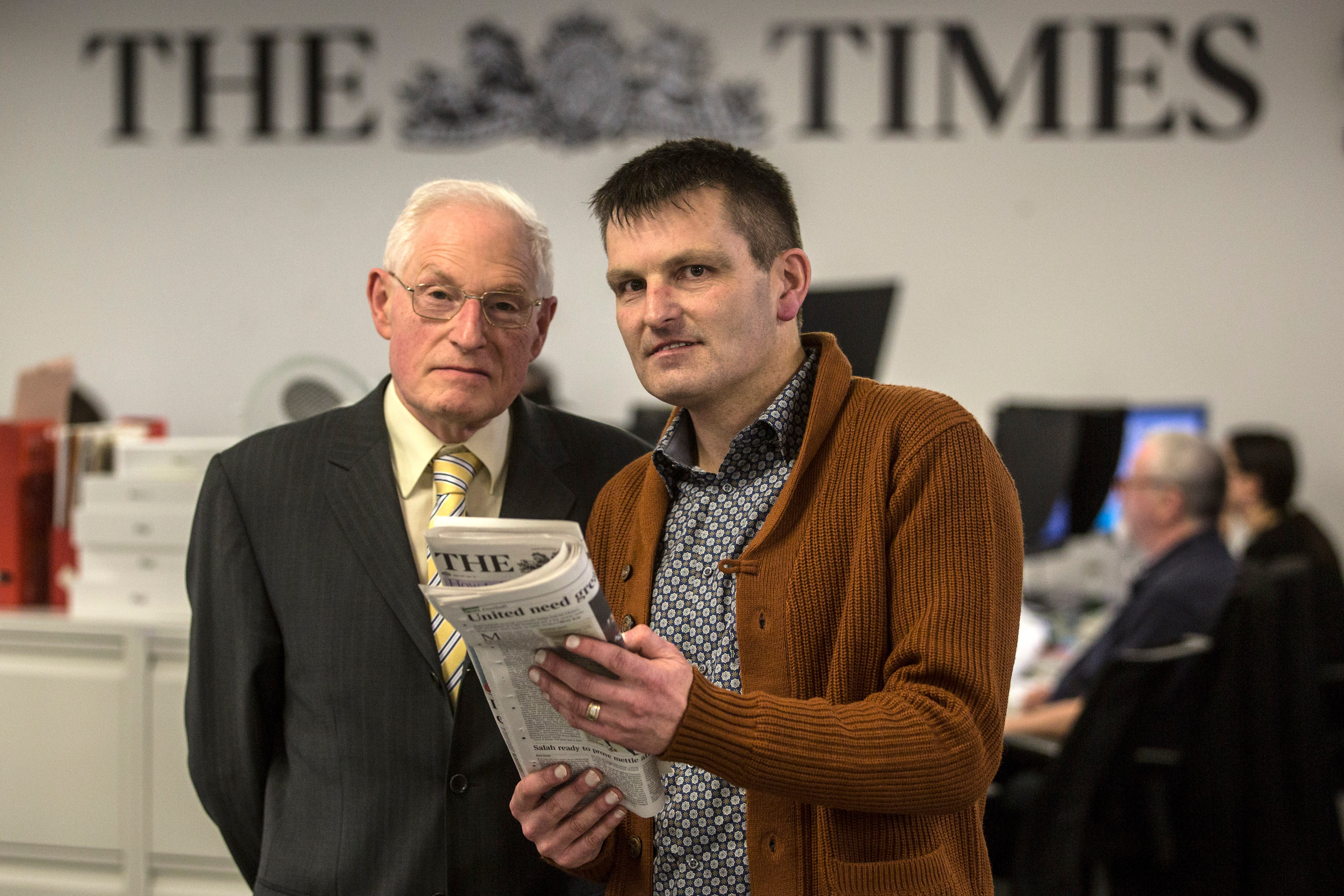 Rogan, right, in the offices of The Times, took over from Richard Browne as crossword editor in 2014. They devised clues about each other