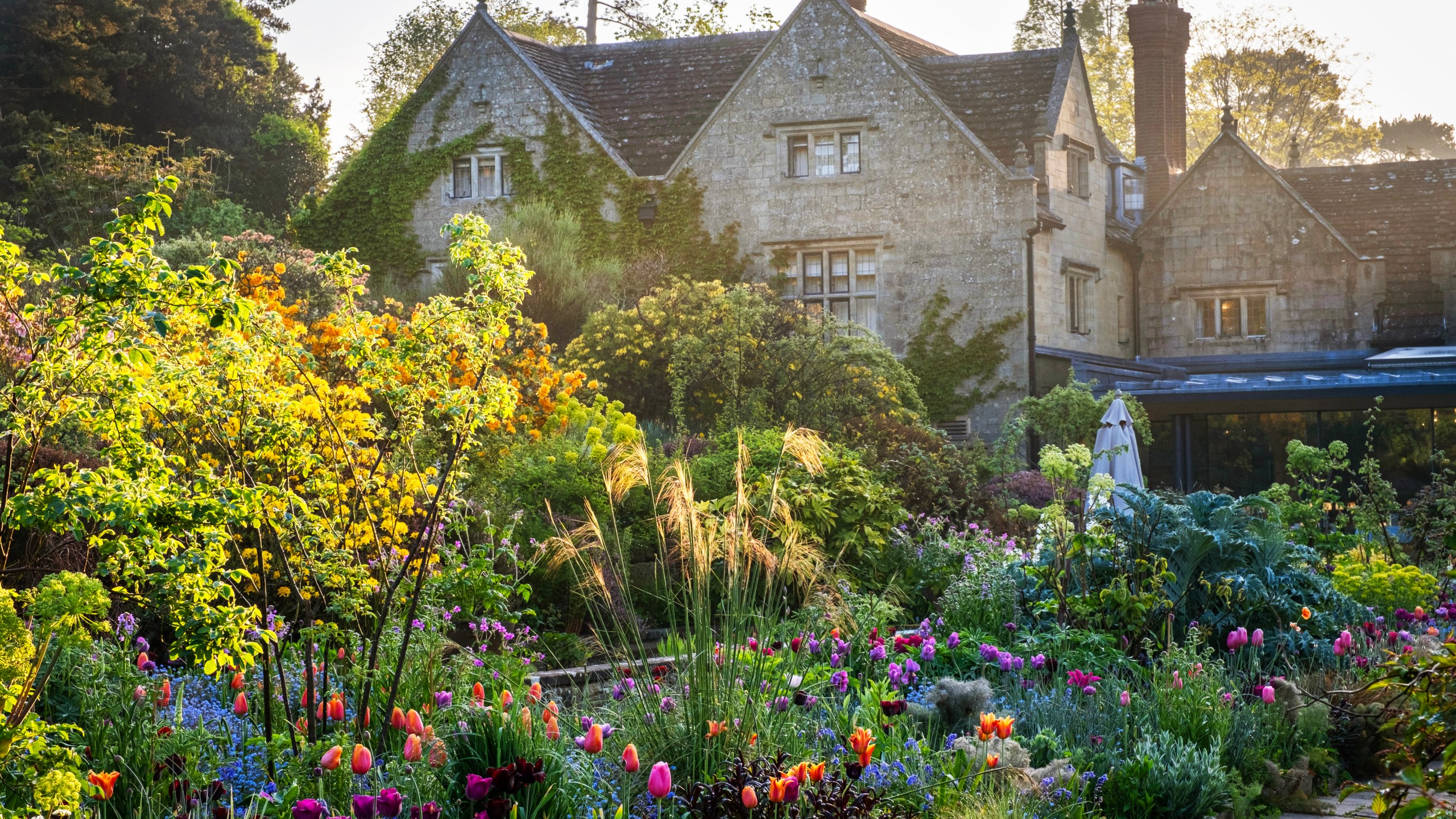 The magnificent grounds include a kitchen garden, orchards and a flower meadow