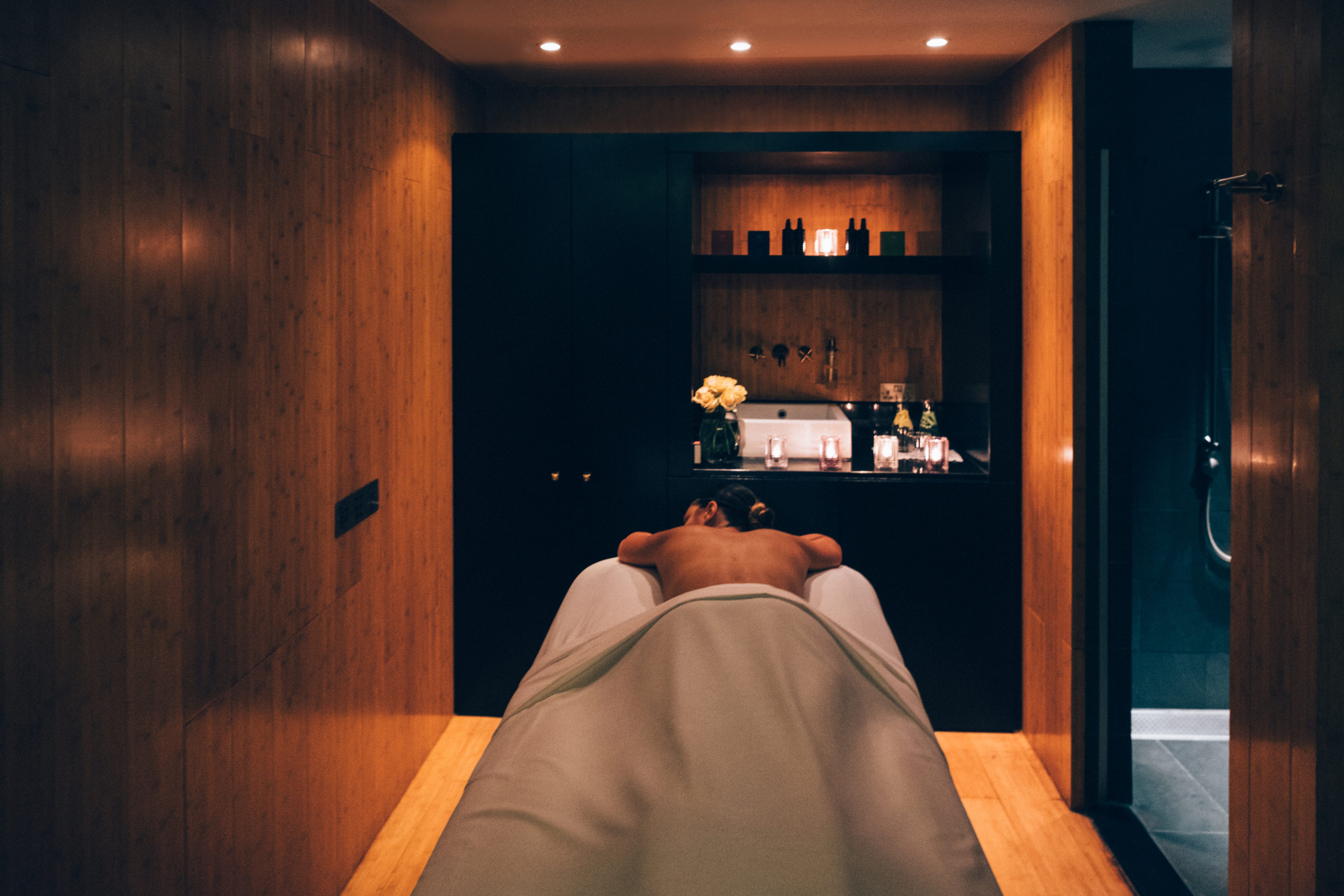 A treatment room at Sense, the Rosewood hotel’s spa