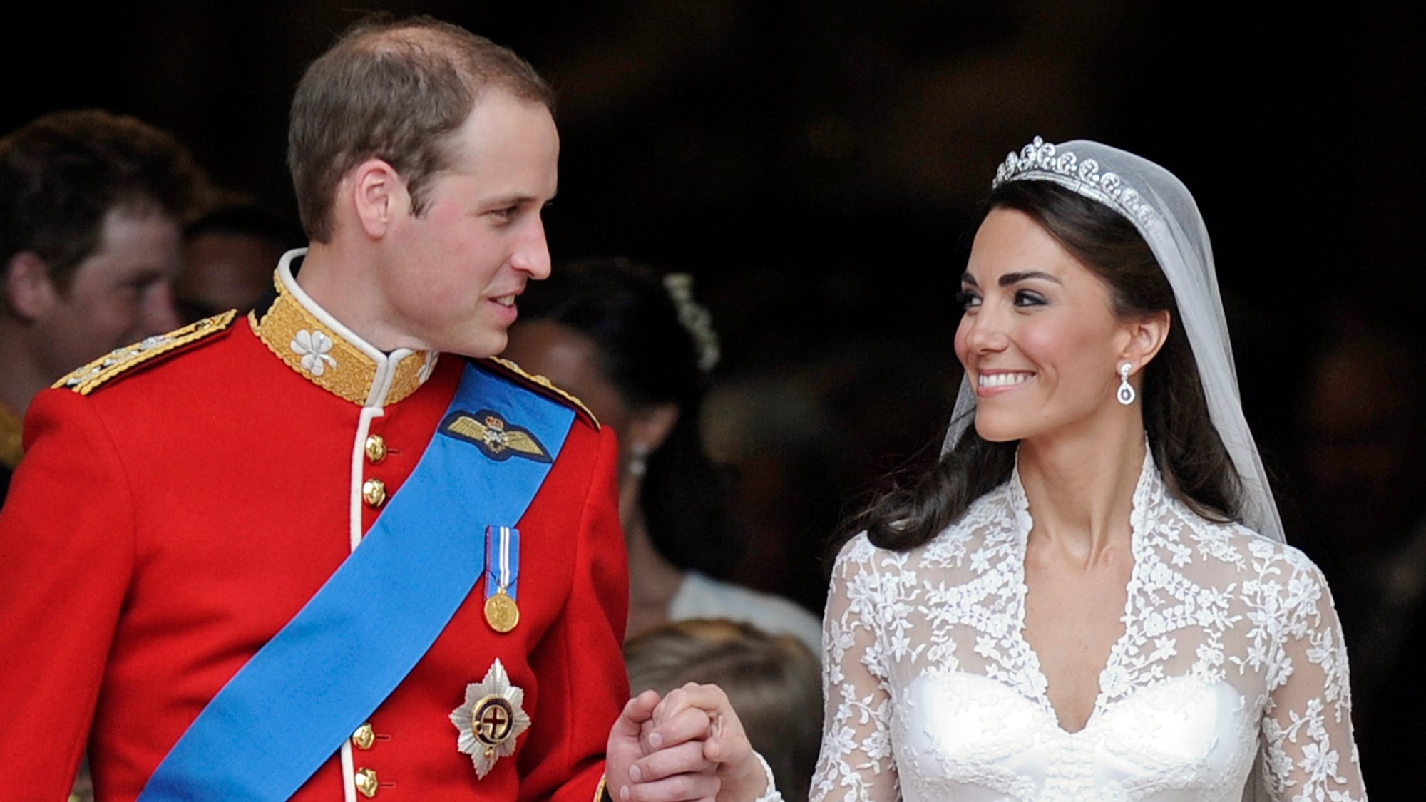 The Prince and Princess of Wales on their wedding day in 2011