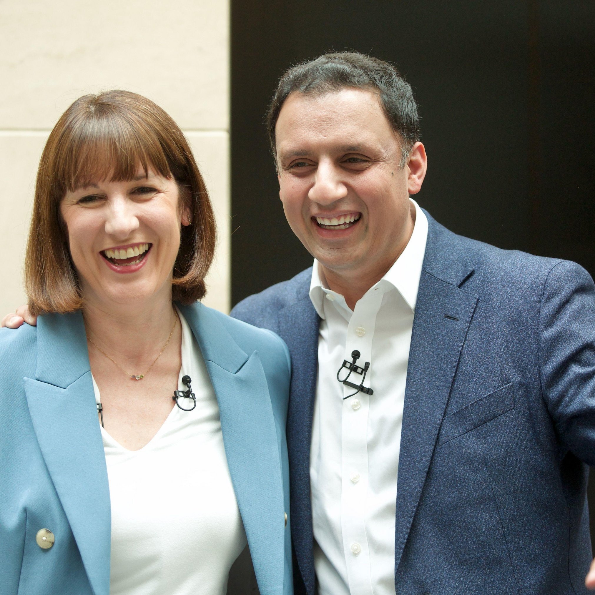 Rachel Reeves and Anas Sarwar visited RBS headquarters in Edinburgh on Tuesday to discuss Labour’s economic agenda