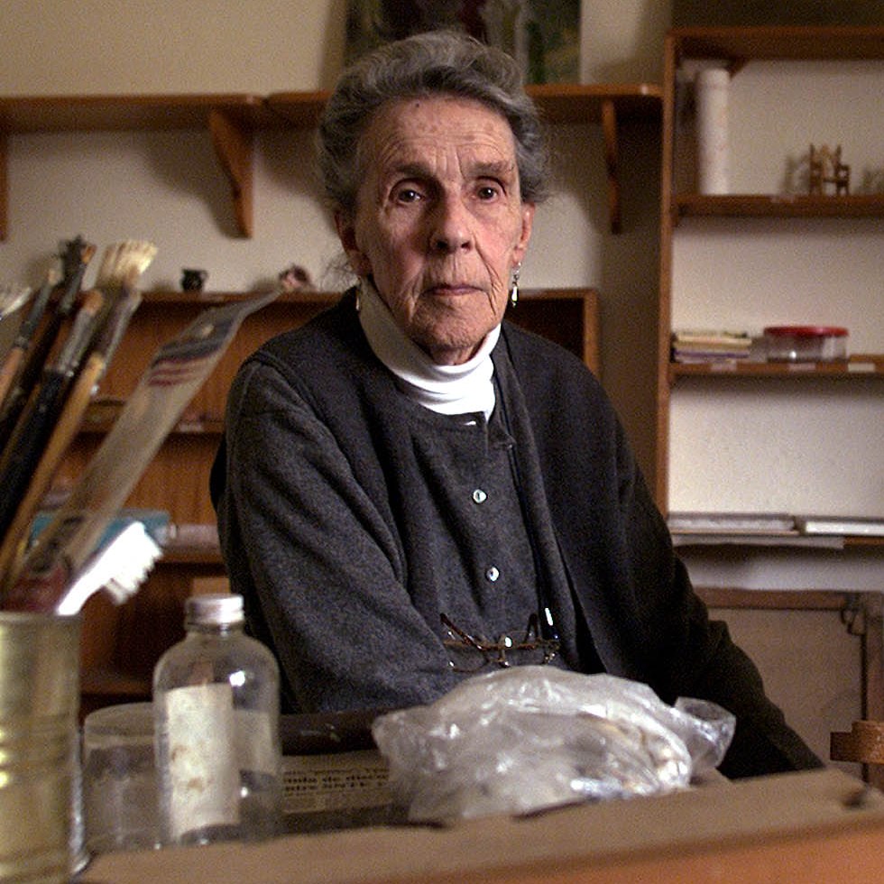 Leonora Carrington at her home in Mexico City in 2000