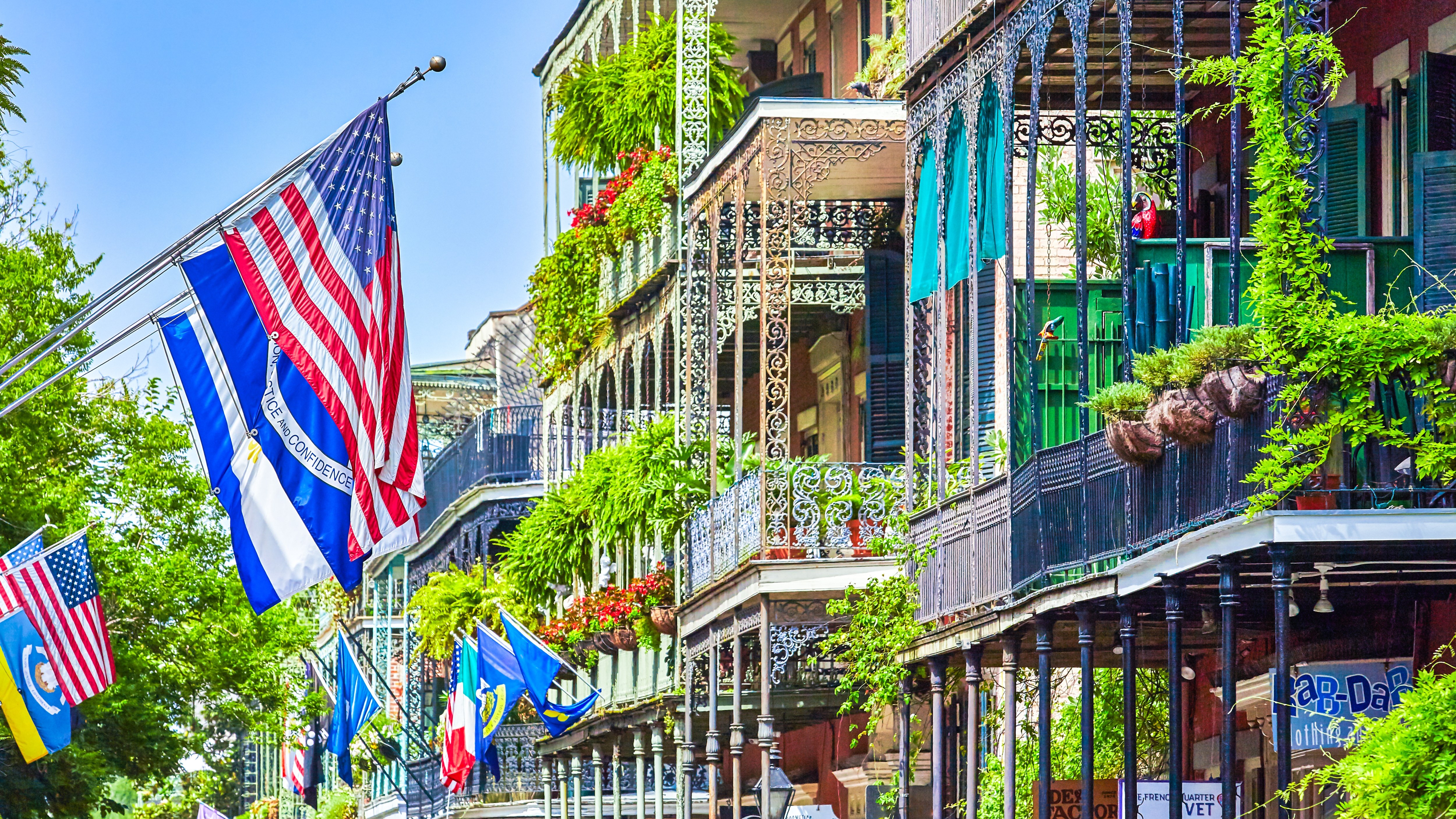 Wrought Iron lace adorns many old buildings and houses in New Orleans