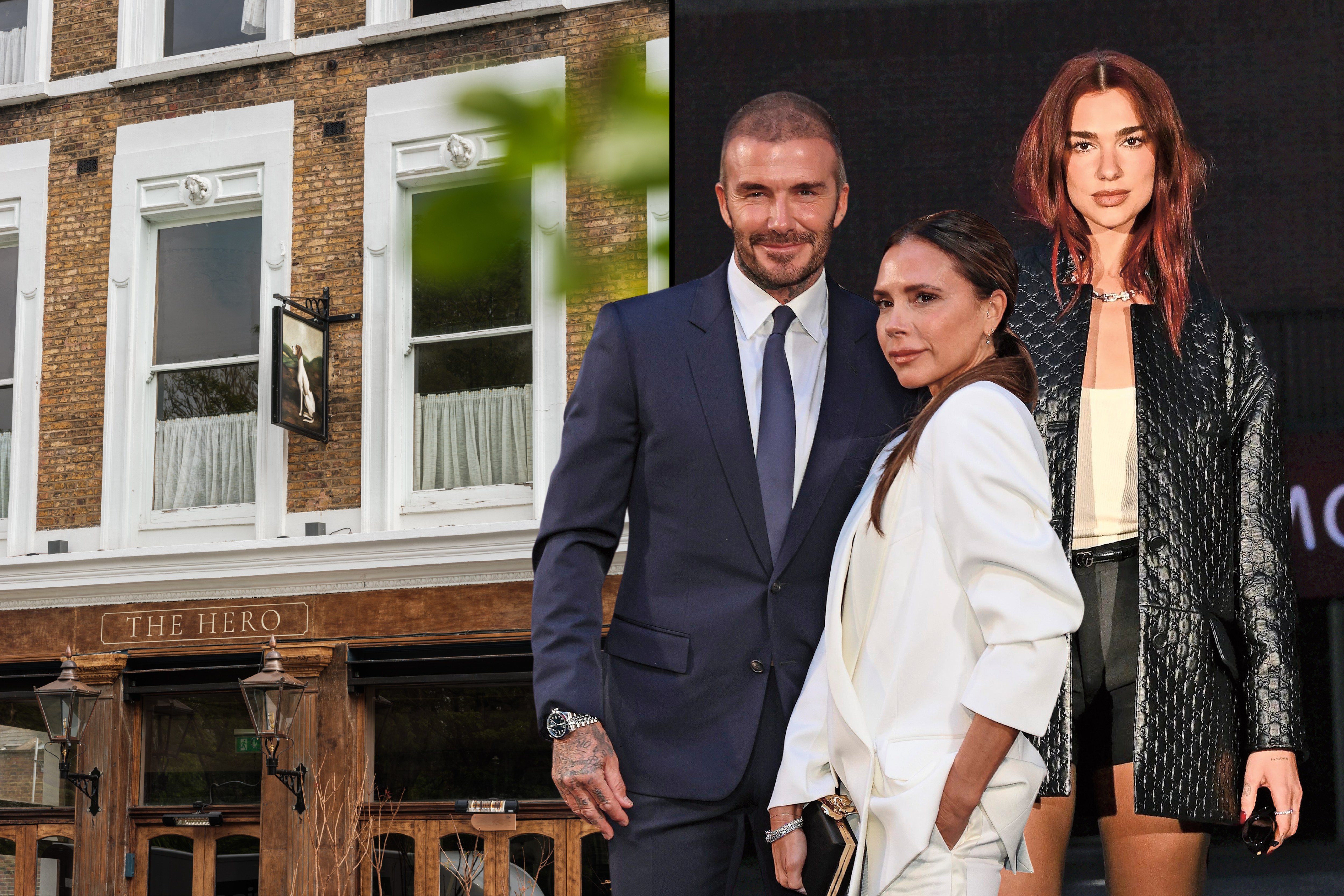 The Hero in Maida Vale; the Beckhams have been seen at the Bull, Charlbury, while Dua Lipa is a regular at the Pelican