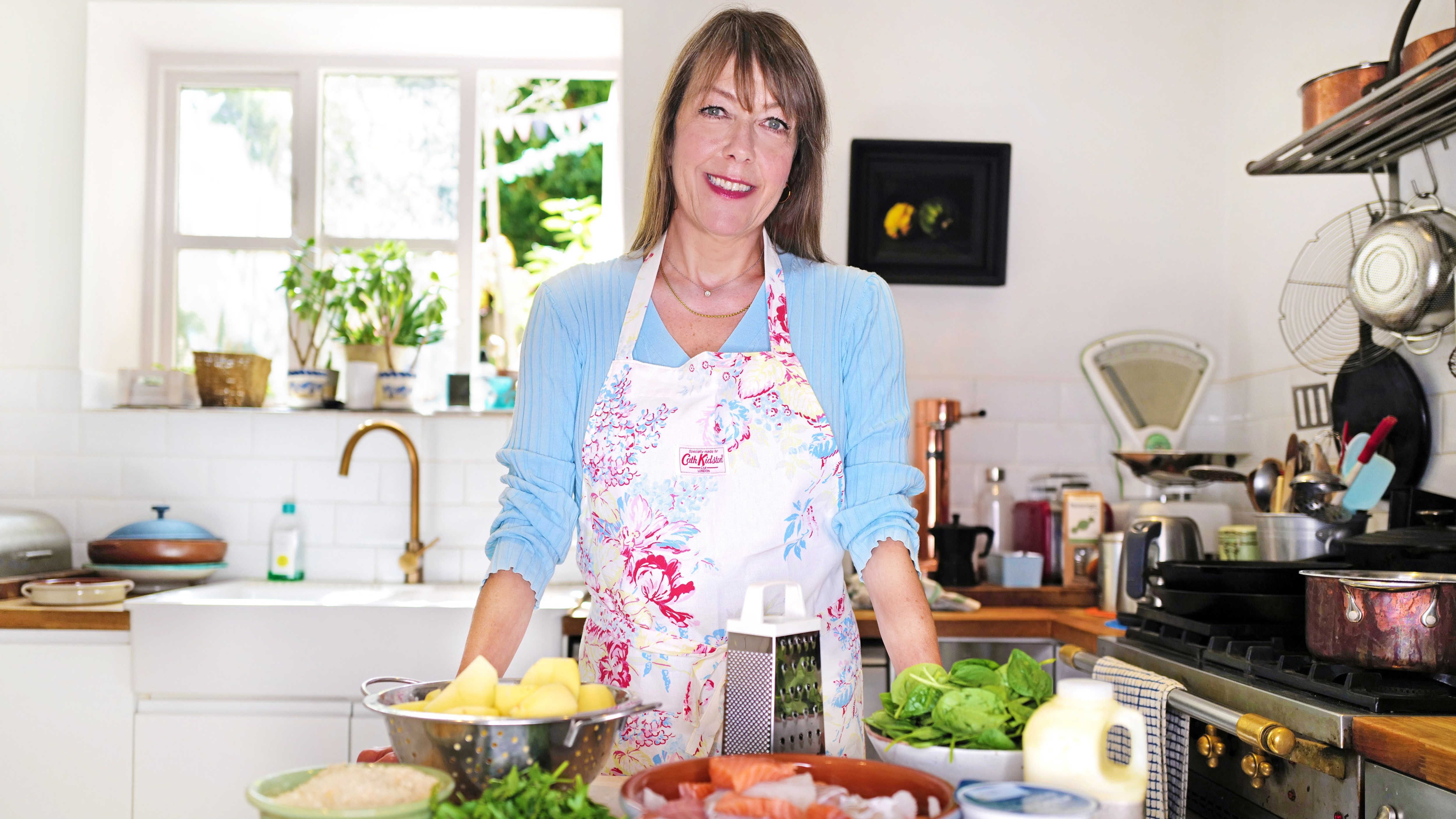 Hilary Rose with some of her ingredients. ”You’ll use every pan, knife, utensil and dish making this, and by the end your kitchen will look like a bomb site”