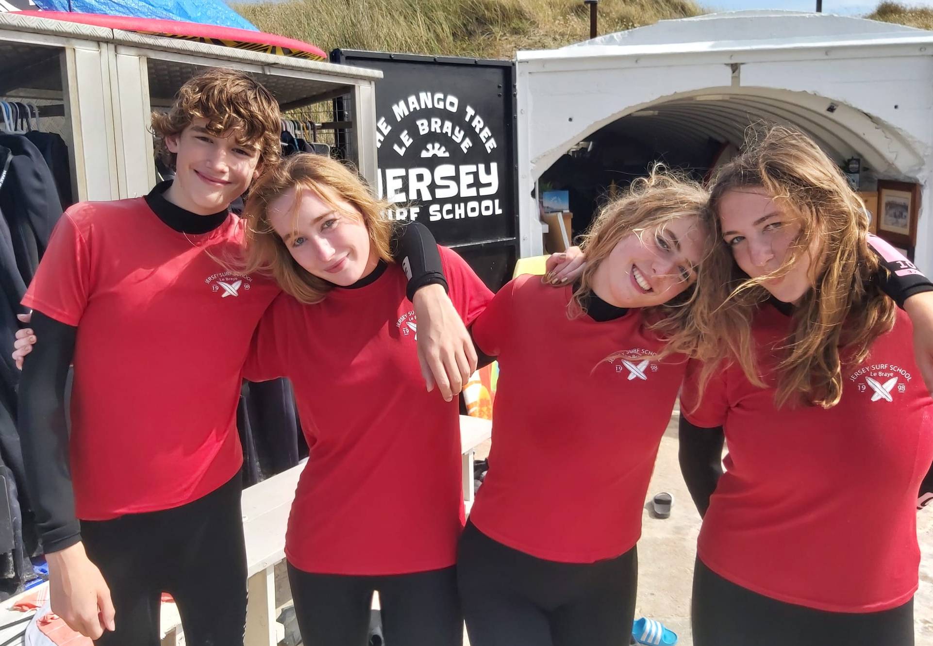 Louise’s kids at Jersey Surf School