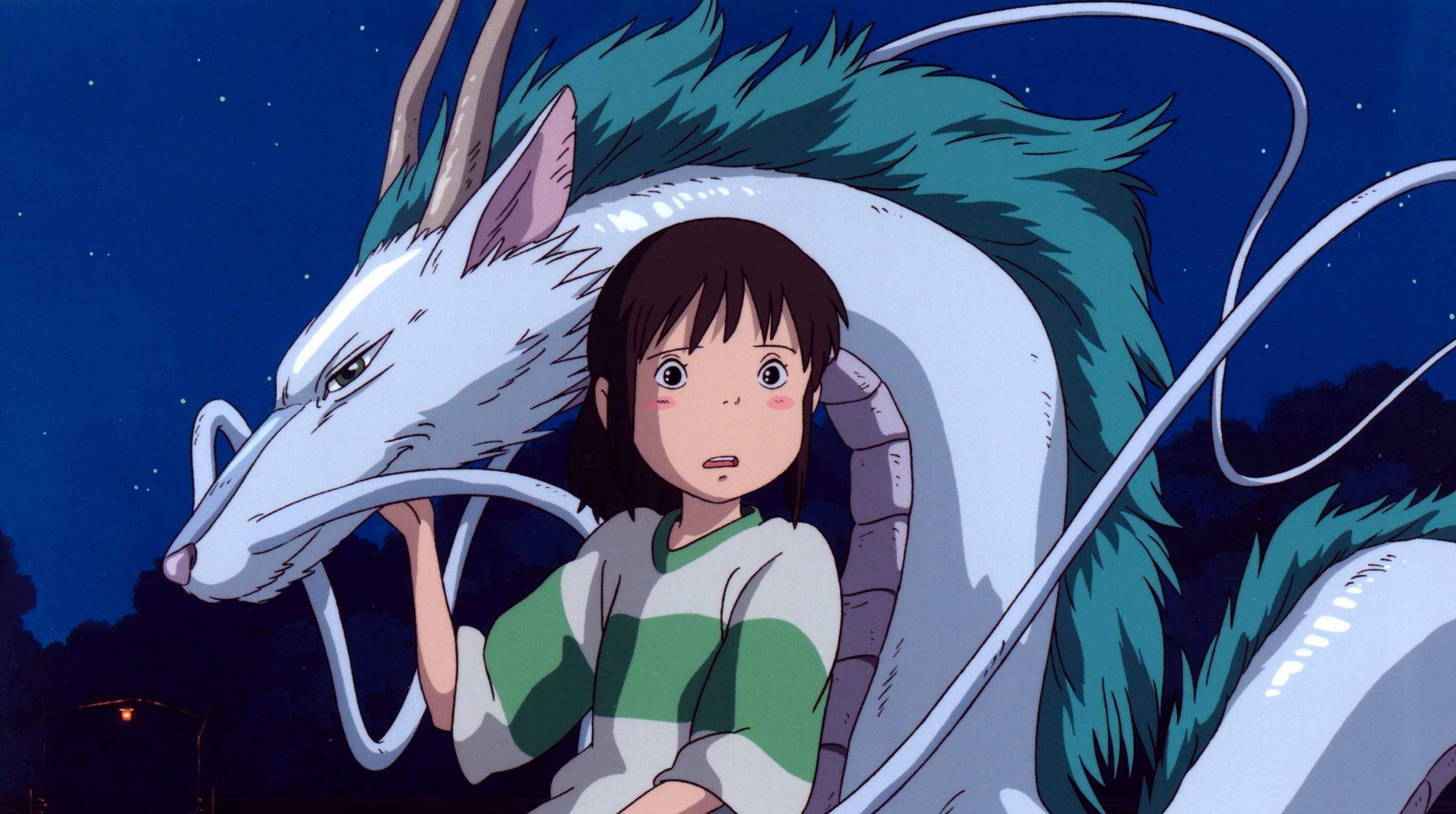 Daveigh Chase and Rumi Hiiragi in Spirited Away