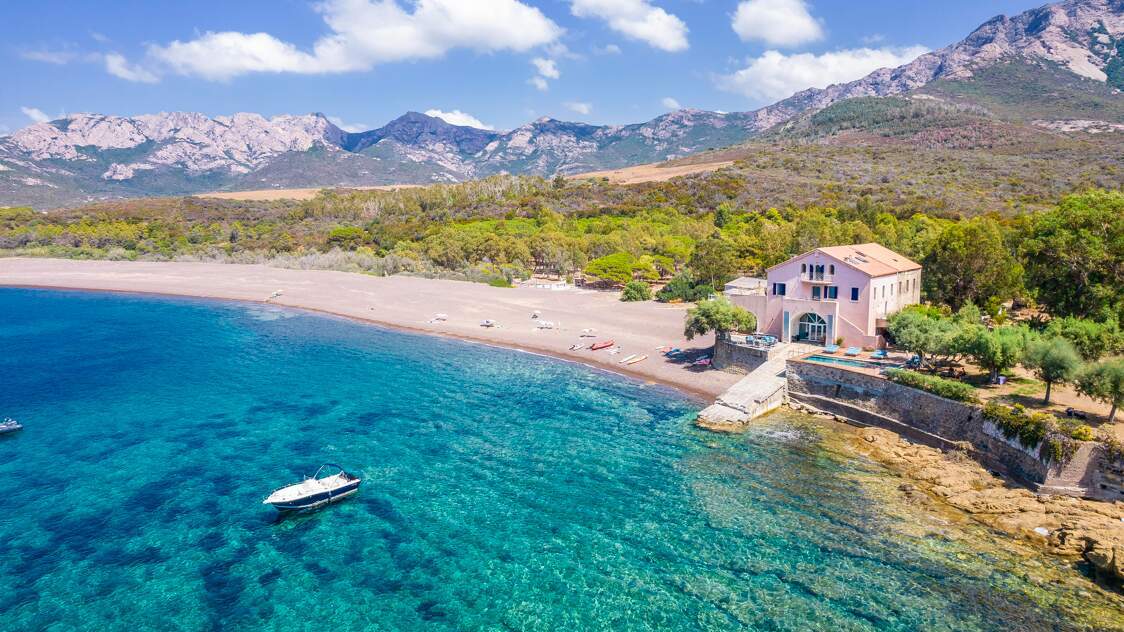 You could be here: Domaine Argentella on the island of Corsica, with its own beach