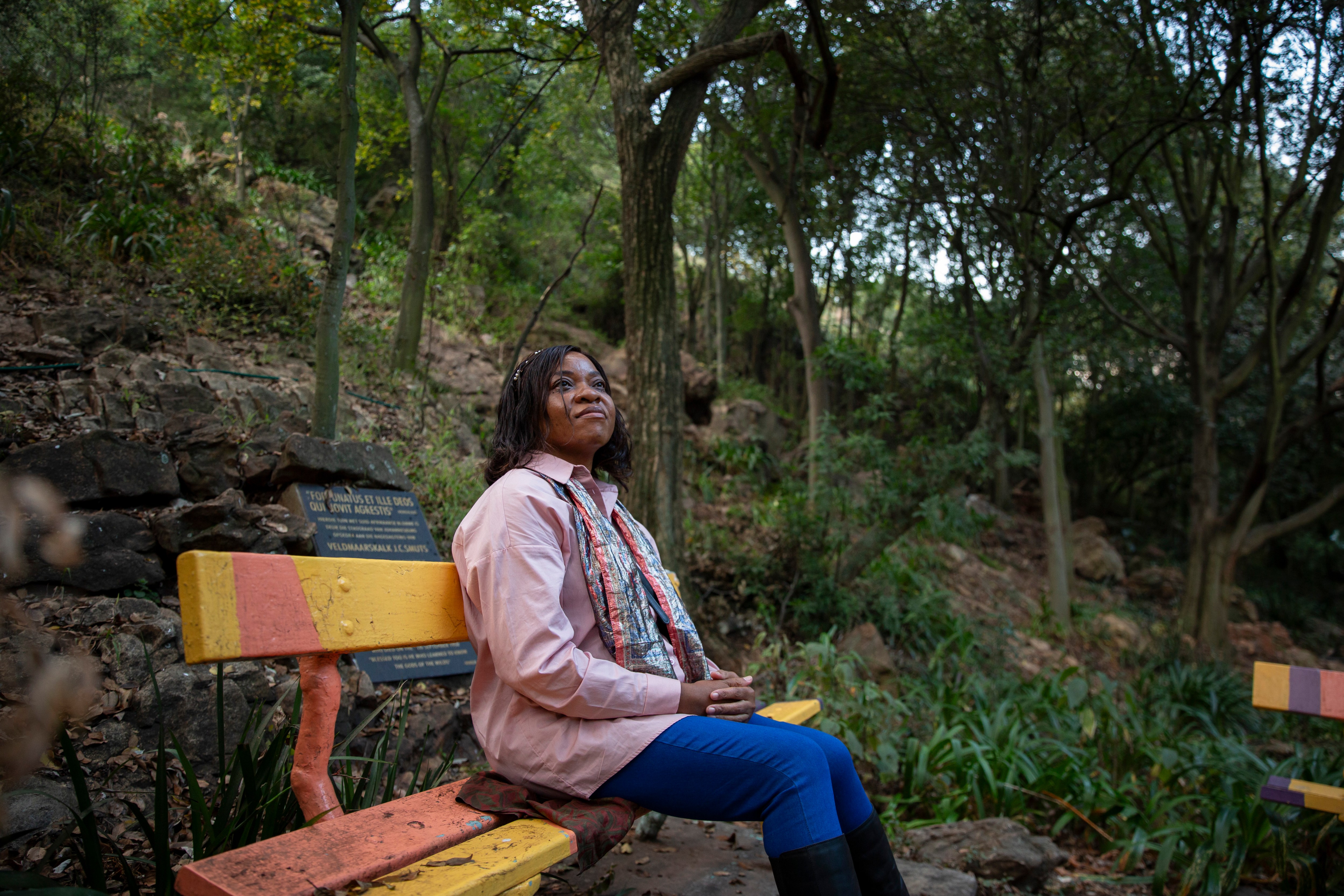 Gertrude Mangiwe says the park is a place of peace and safety