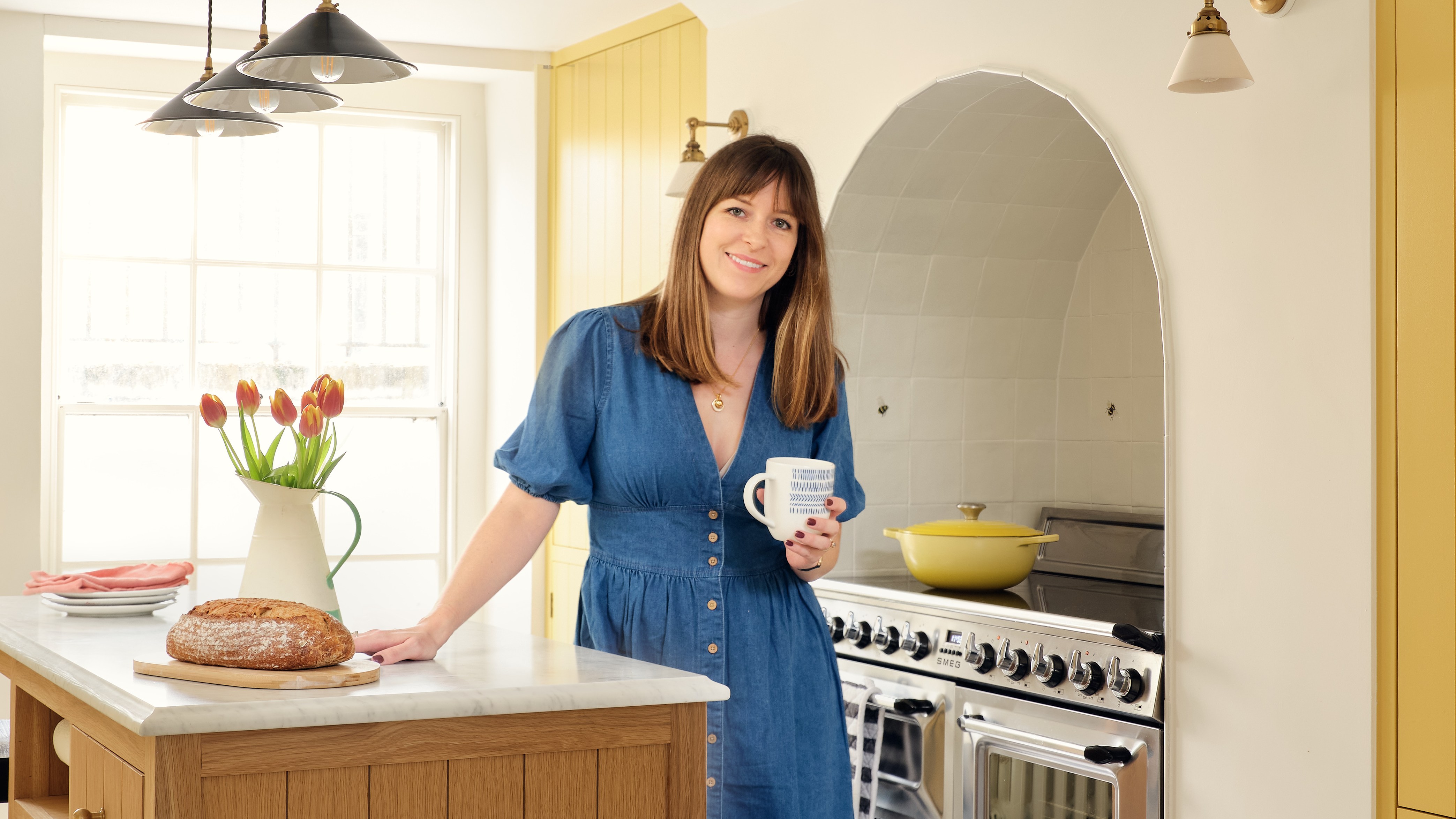 Josie Lywood in her new kitchen