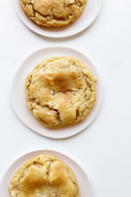 white chocolate macadamia nut cookies on plates