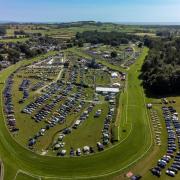 An aerial view of the racecourse