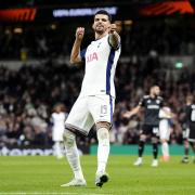 Dominic Solanke scored Tottenham’s third in their 3-0 win over Qarabag (Nick Potts/PA)