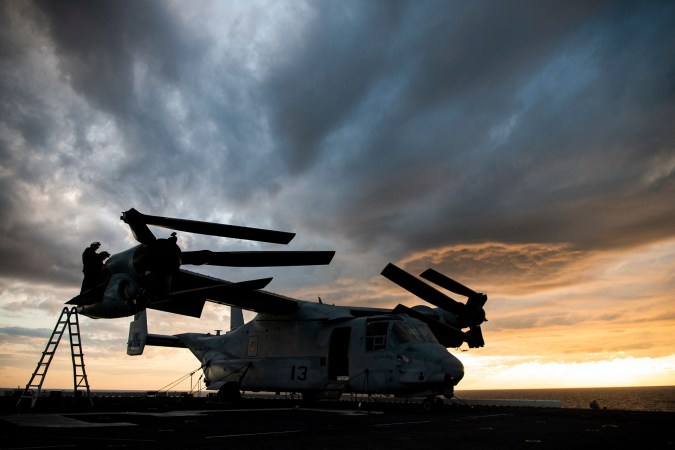 MV-22 osprey sunset