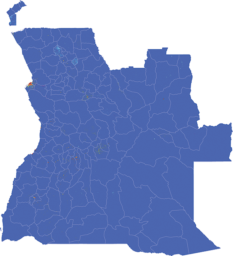 Angola - Number and distribution of pregnancies (2012)