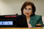 UN Women Executive Director Sima Bahous gives opening remarks to the Second Regular Session of the Executive Board on 10 September 2024.