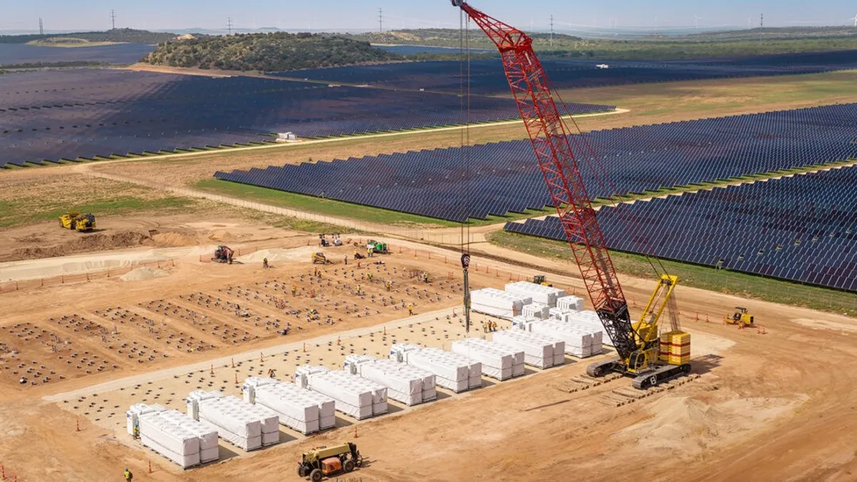 Active construction at the Lumina II battery energy storage system project in Scurry County, Texas.