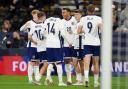 England's Morgan Rogers celebrates scoring his sides second goal of the game during the Under-21 International Friendly at Kenilworth Road, Luton. Picture date: Sunday September 9, 2024.