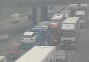 Delays are ongoing on M6 northbound after a crash a tanker and four lorries