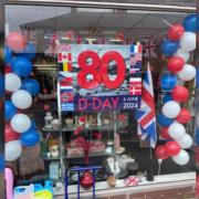 A group of volunteers at Cat Rescue on Orford Lane have created a window display marking the anniversary of the D-Day landings