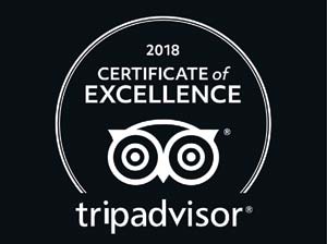 TripAdvisor 2018 Certificate of Excellence