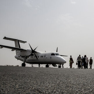 WFP air service transporting relief aid to remote regions in North Eastern Nigeria
