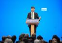 Prime Minister Rishi Sunak delivers his keynote speech at the Conservative Party annual conference