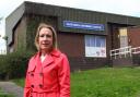 MP Helen Morgan at Whitchurch Swimming Centre.