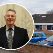 Cllr Geoff Elner (inset) and Ellesmere's Churchmere Medical Practice.