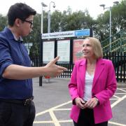 From left to right: Councillor Gregory Ebbs and Helen Morgan MP