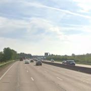 A broken down lorry has caused heavy traffic on the M25 near Potters Bar.