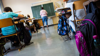 Bilck in ein Klassenzimmer