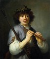 Rembrandt as Shepherd with Staff and Flute c. 1636 - Govert Teunisz. Flinck