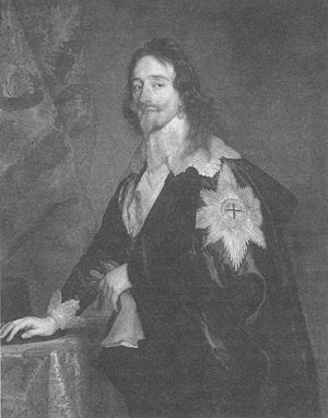 Charles I with ceremonial insignia (Anthony VanDyck).