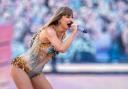 Taylor Swift performs on stage during her Eras Tour at the Murrayfield Stadium in Edinburgh