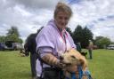 Libby Sinden from High Hopes Dog Rescue with Honey who is in need of a home.