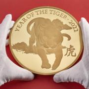 A giant new gold coin has been made by the Royal Mint to celebrate the Chinese New Year (Royal Mint/PA)