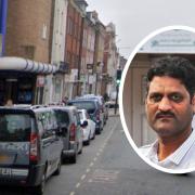 CONCERN: Haris Saleem (inset) of the Worcester Taxi Association is one of a number of drivers to express his concern about Uber drivers coming to the city and undermining local trade