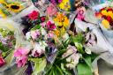 Floral tributes left in Little Stonegate in York city centre