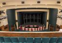 The view of the stage from the upper deck at Joseph Rowntree theatre