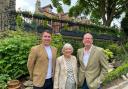 Picture caption: Harrogate BID Manager Matthew Chapman with Pam Grant, President of Harrogate in Bloom and Simon Cotton, Group Managing Director of the HRH Group