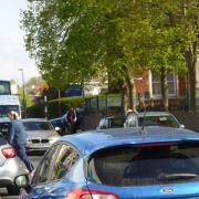 Traffic close to Fishergate School in York