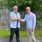 Andrew Mortimer with Lib Dem PPC for York Central Alan Page