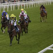 Hartswood  ridden by Louis Pern leads Kalikapour and Young Fire in the Race of Their Lives at York