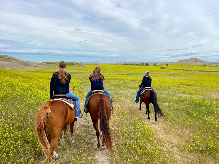 Horseback Riding Outside Badlands National Park South Dakota